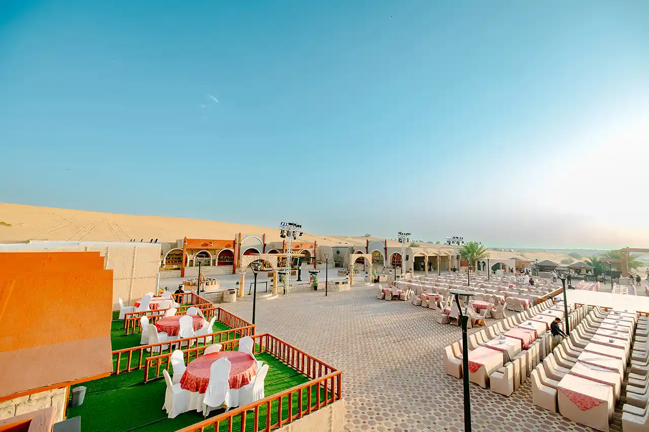 Traditional Dubai desert safari camp
