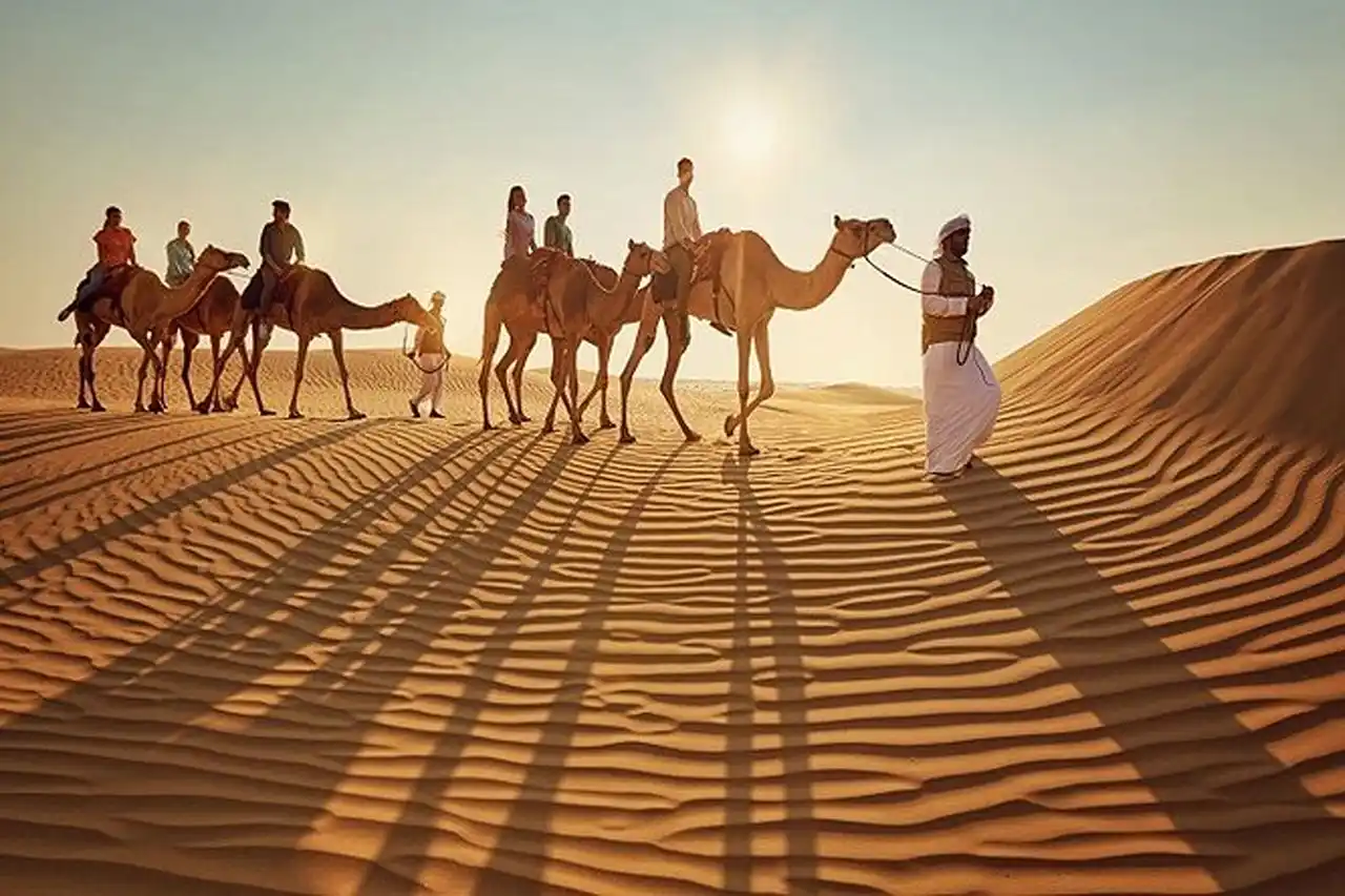 Morning desert safari in Dubai with camel riding experience